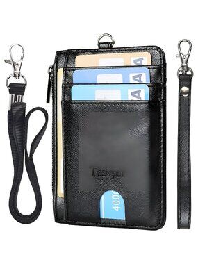 Slim Wallet, Credit Card Holder Wallet, RFID Blocking Leather Wallet For Men